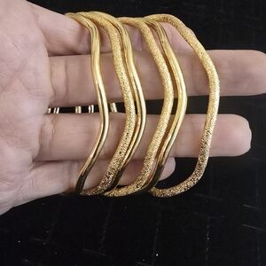 Elegant Gold-Tone Bangle Set